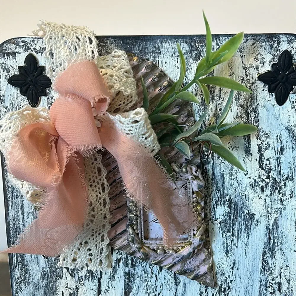 Handmade French Country- Shabby Distressed wood shelf sitter